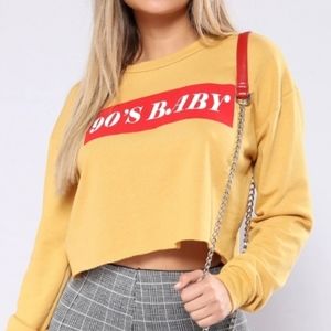 "90s Baby" cropped sweatshirt